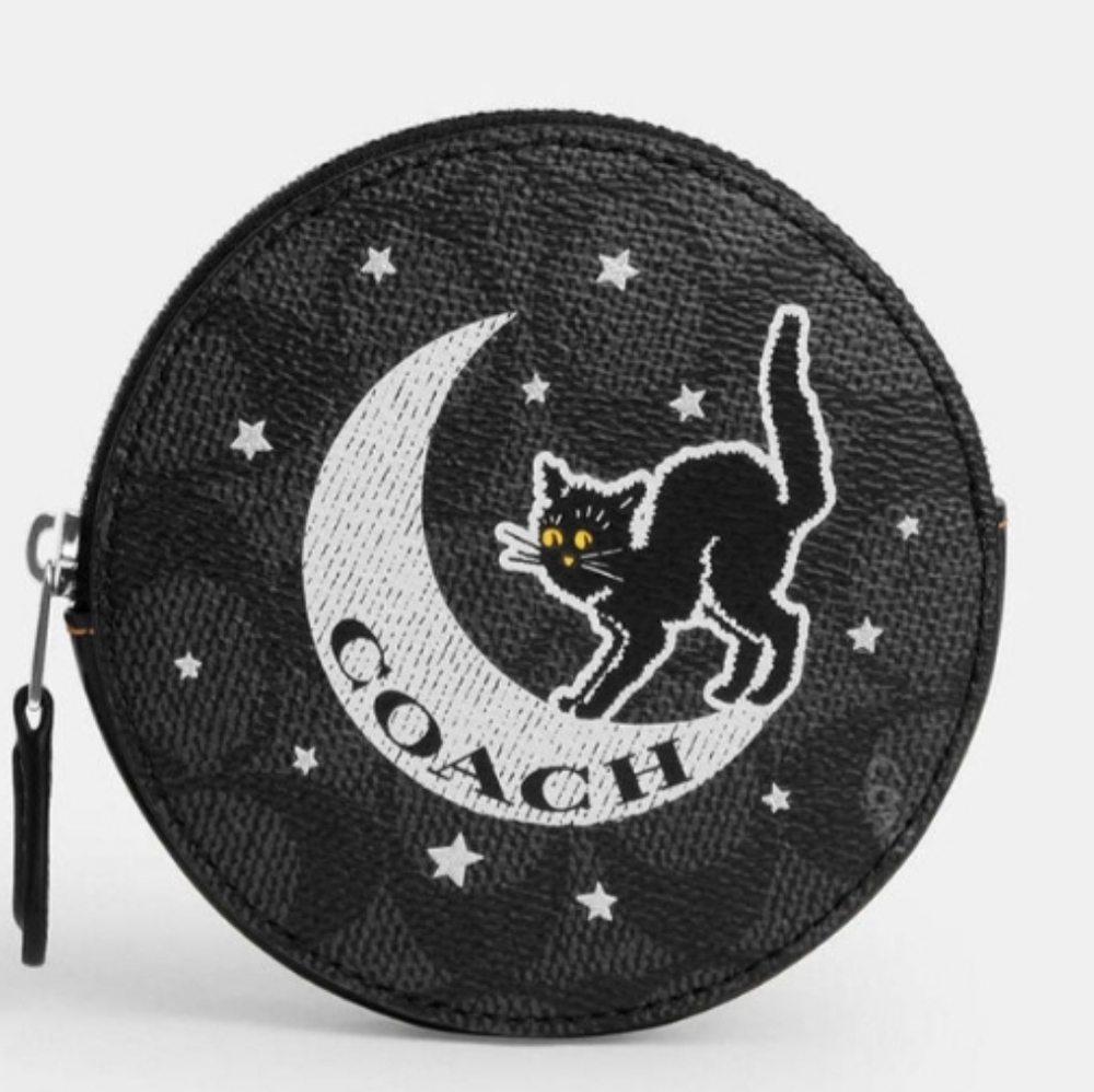 COACH HALLOWEEN CAT COIN CASE